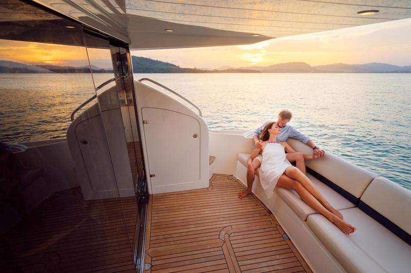 Luxury yacht escort experience showing refined etiquette and relaxed atmosphere on board