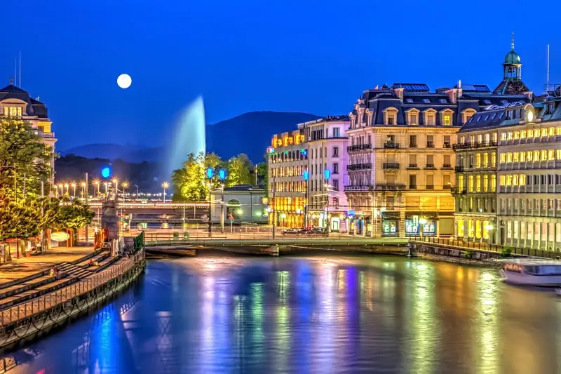overlooking Lake Geneva with Top Companions